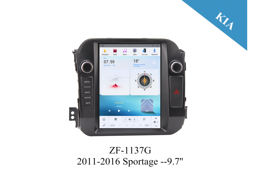 Kia Sportage 9.7 inch Tesla Style Apple CarPlay Android Radio Upgrade